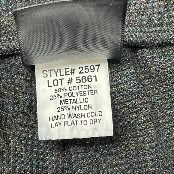 TEREZ multicolor metallic pleated high waist lightweight stretch pants, size S - Picture 13 of 13